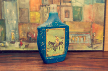 blue jim bean bottle