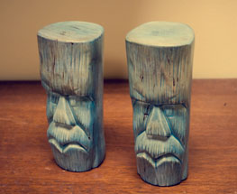 mean mugging statue guys